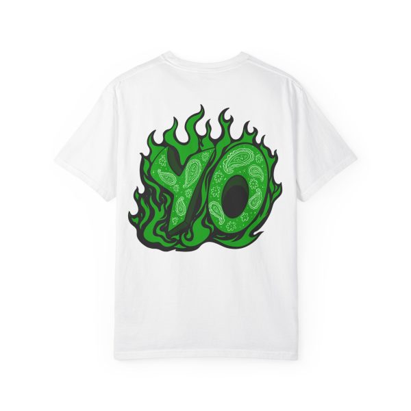 YO Green Flame Paisley White T-Shirt
