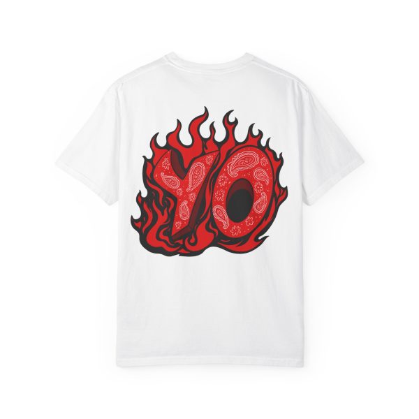 YO Red Flame Paisley White T-Shirt