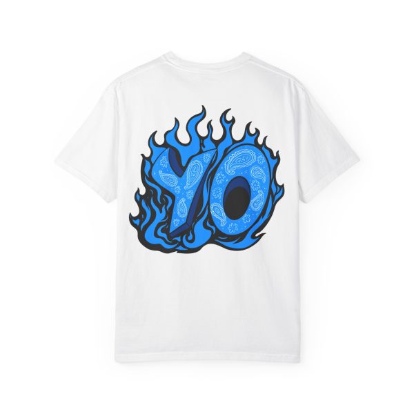 YO Sky Blue Paisley White T-Shirt