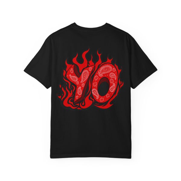 YO Red Flame Paisley Black T-Shirt
